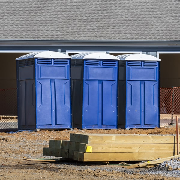 what is the expected delivery and pickup timeframe for the porta potties in Enders